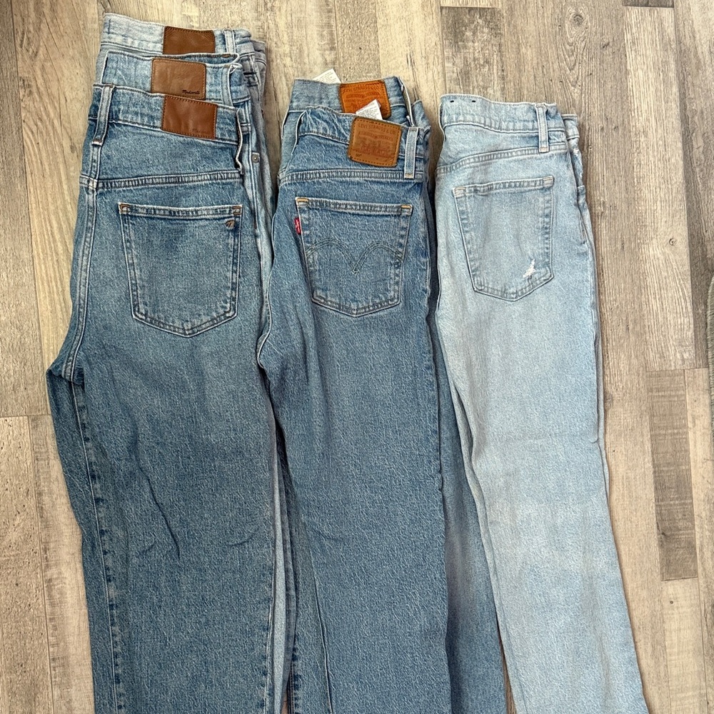 Lot of Madewell and Levi’s Women's Jeans Size 27